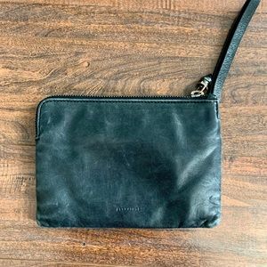 EUC All Saints gorgeous black soft leather clutch